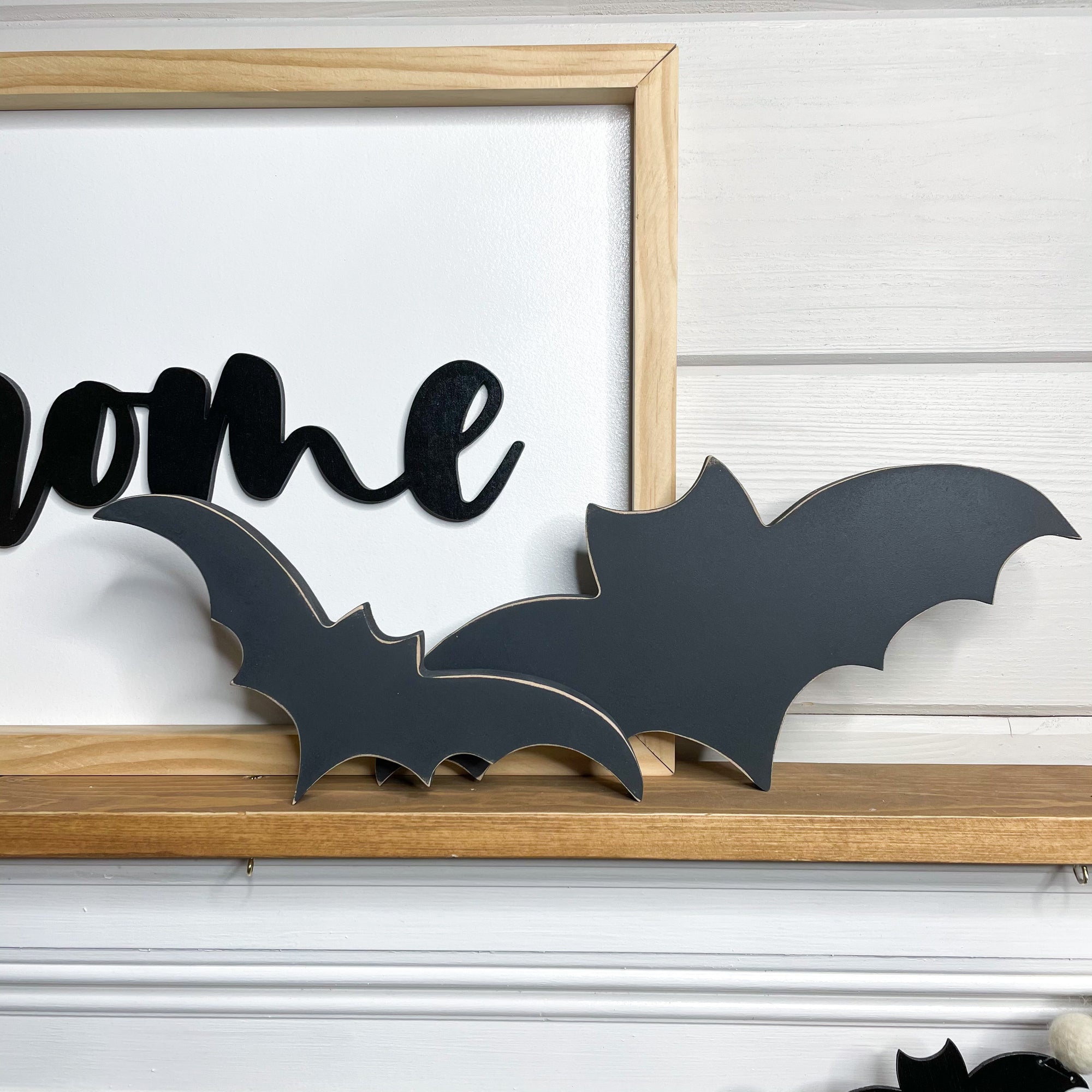 Black Bat- Freestanding- Halloween, Fall decor; 8”, 10”, 12”