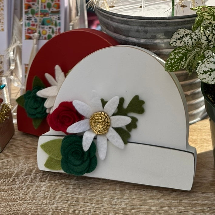 Beanie- Felt Flower