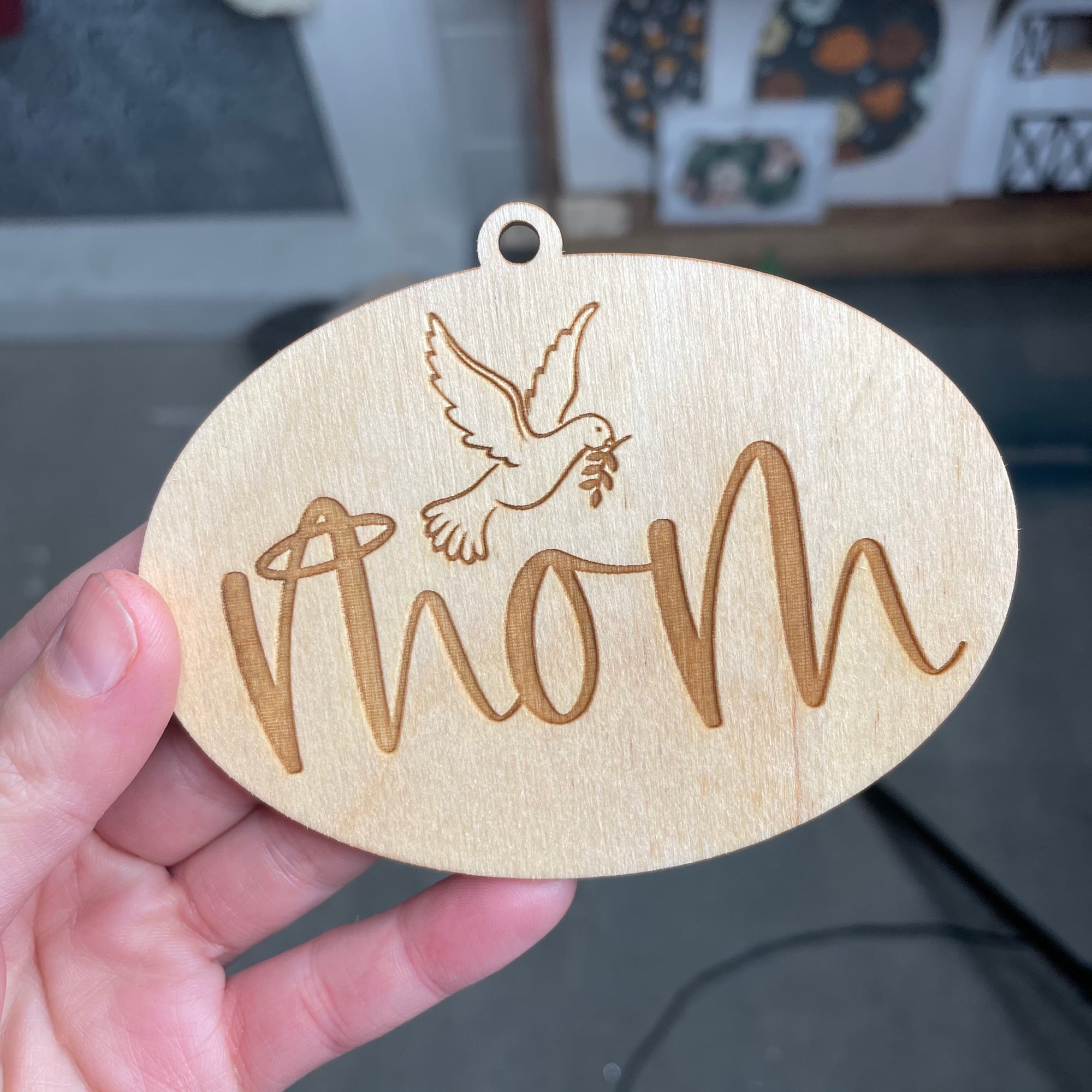 MOM- White dove- Ornament