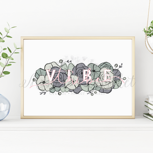 Vibe Tribe, Good Vibes Only, Pastel Floral, Art Print, Wall Art