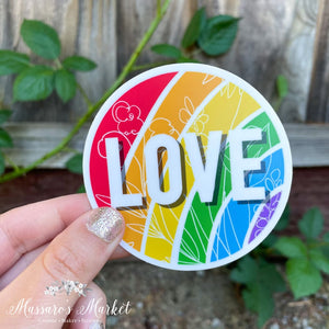 Bulk Sticker- Wholesale. Love- Rainbow Vinyl Sticker