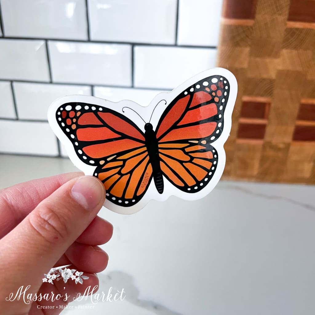 Bulk Sticker- Wholesale. Monarch Butterfly Vinyl Sticker