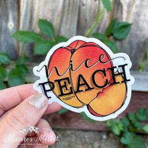 Bulk Sticker- Wholesale. Nice Peach Vinyl Sticker