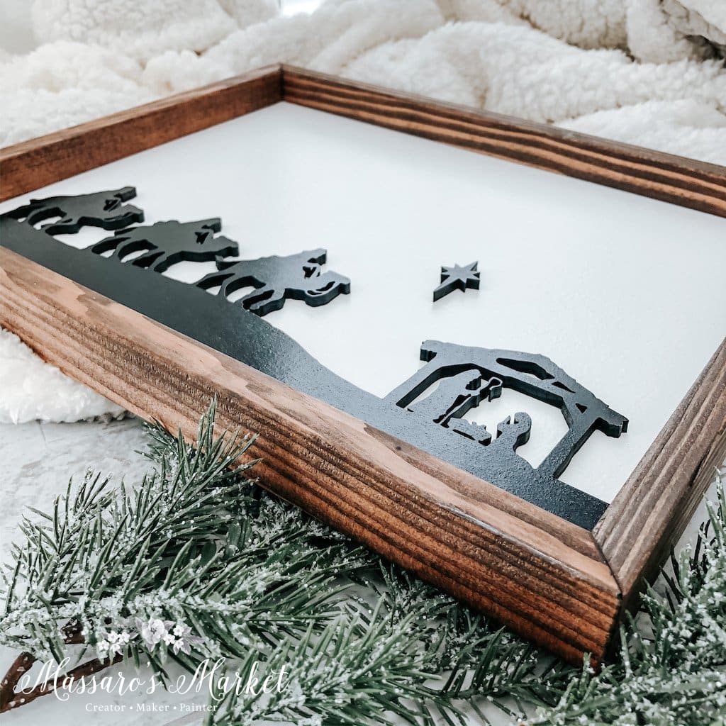 Christmas- Nativity Scene- Holliday Wall Art Laser Cut Wood Sign