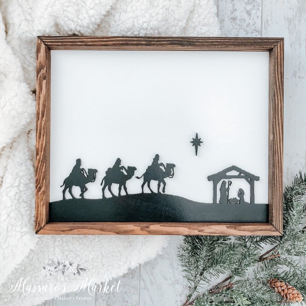 Christmas- Nativity Scene- Holliday Wall Art Laser Cut Wood Sign