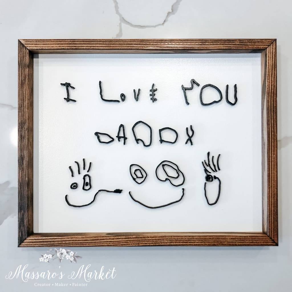 Custom Kids Art-B&w- Laser Cut Sign Piece