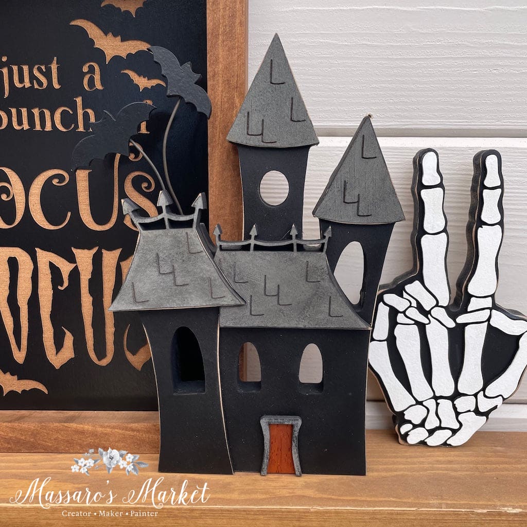 Haunted House With Bats Home Decor