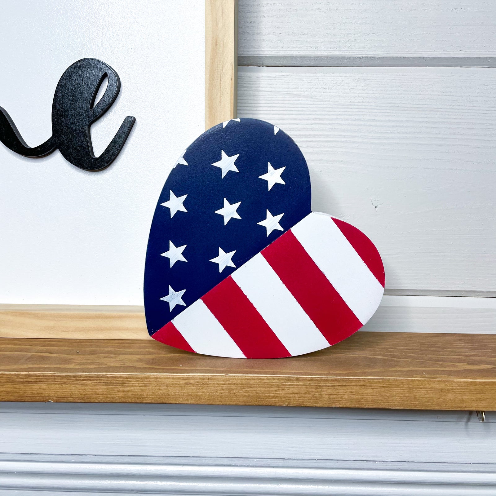 Star Spangled Heart- 6” mini -Patriotic