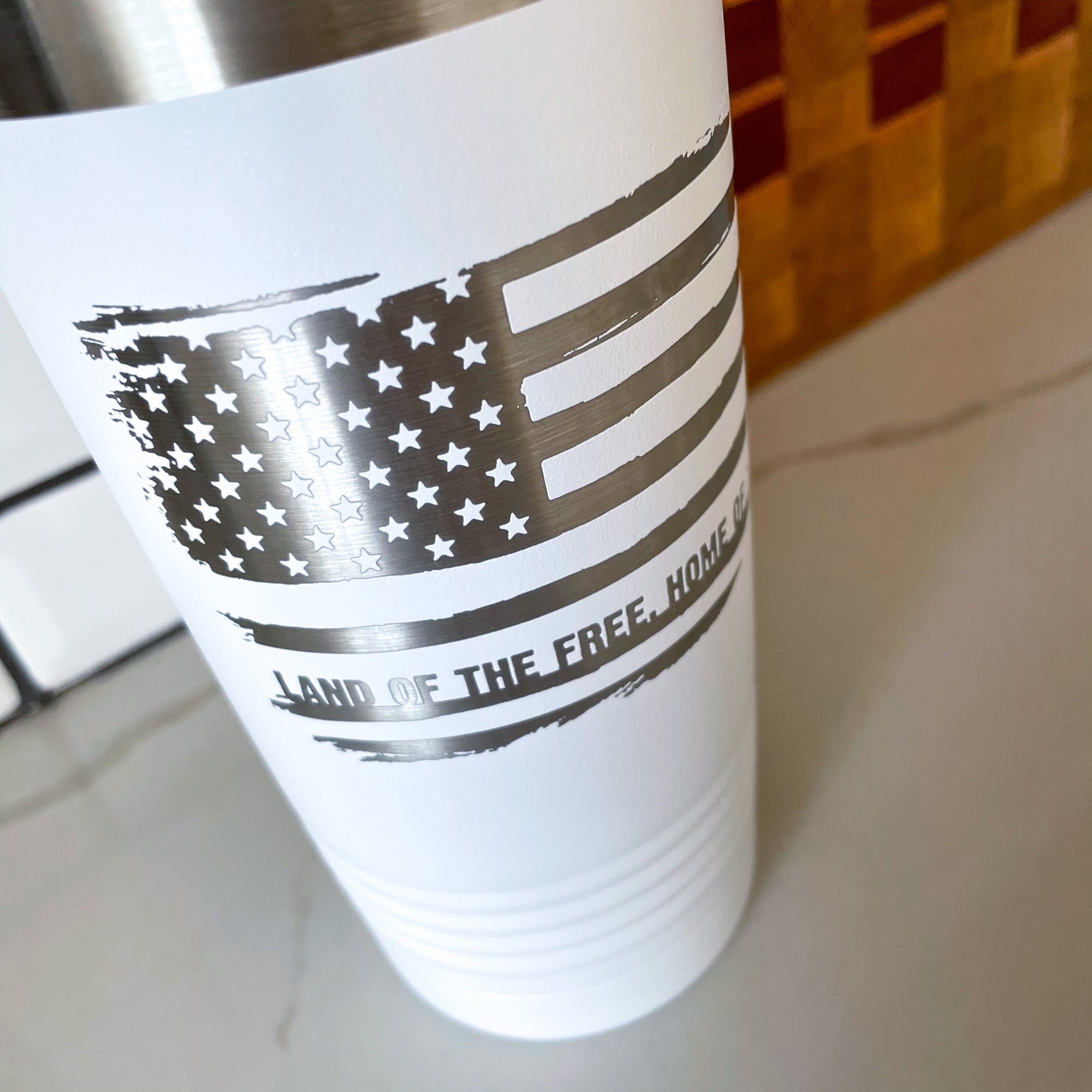 USA, “Land of the Free, Home of the Brave”- 20oz, 30oz Insulated Tumbler