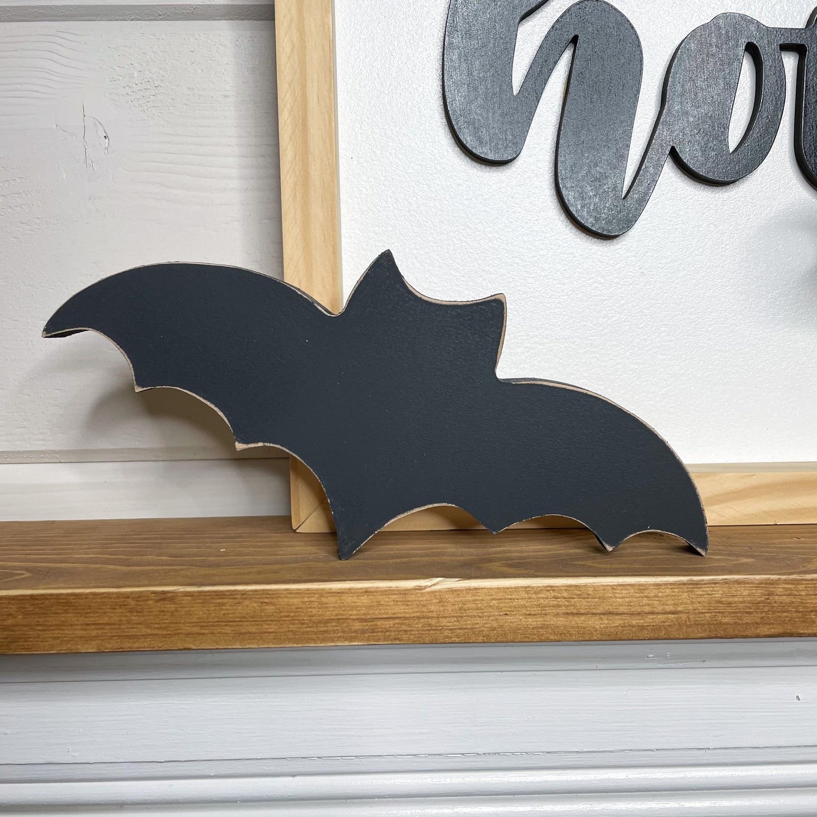 Black Bat- Freestanding- Halloween, Fall decor; 8”, 10”, 12”