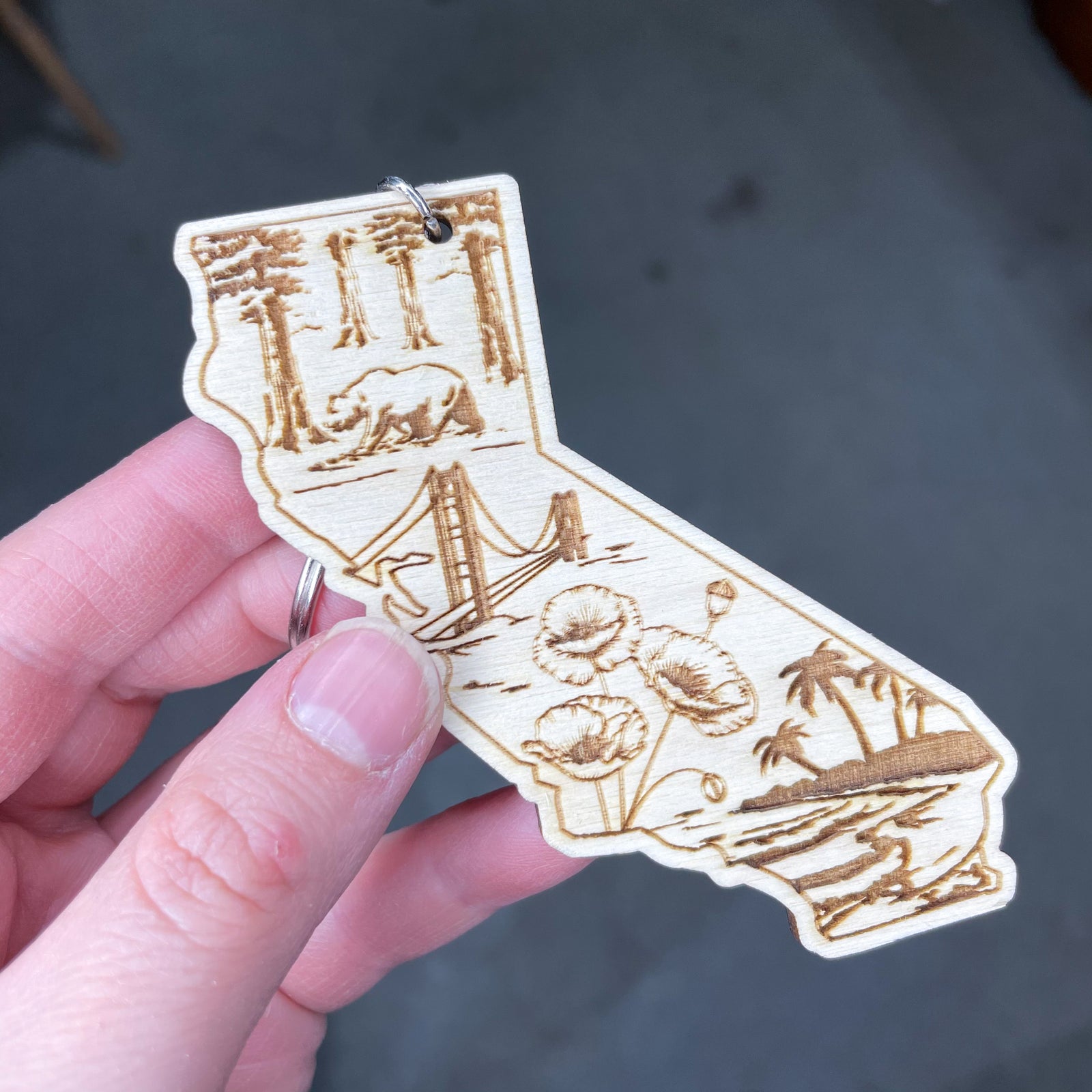 California - Design - Keychain