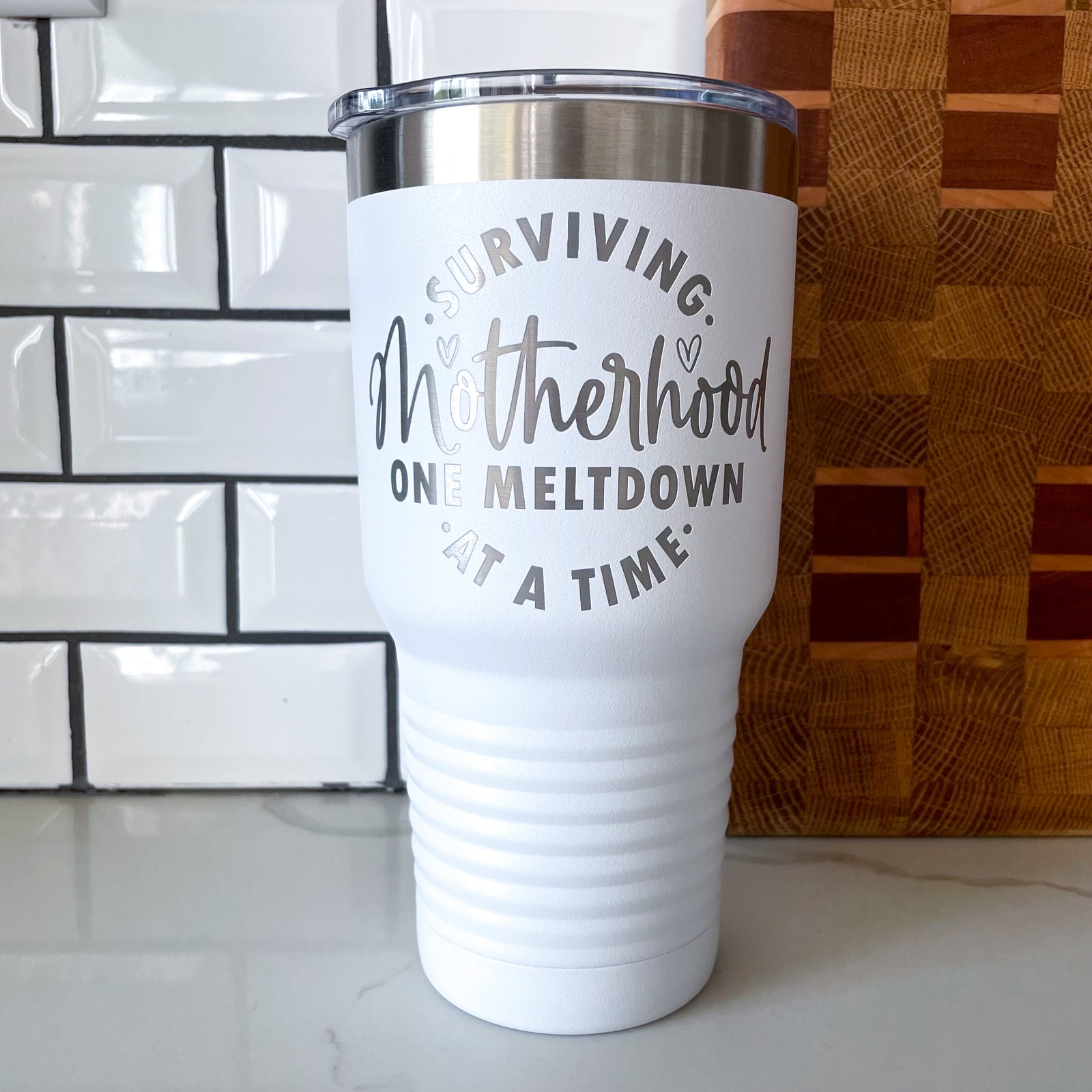 Surviving Motherhood- 20oz, 30oz Tumbler