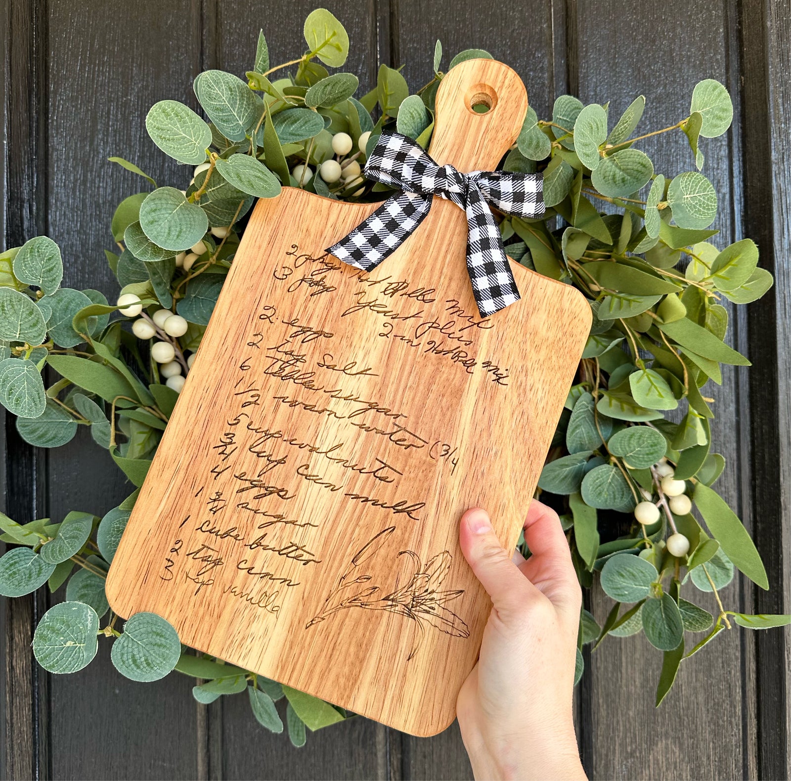 Personalized Recipe Board, Custom