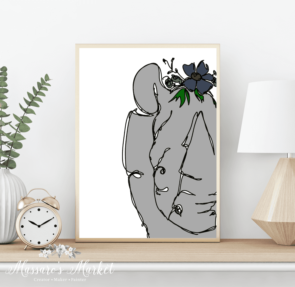 Rhino- Art Print Nursery Wall Gallery Prints