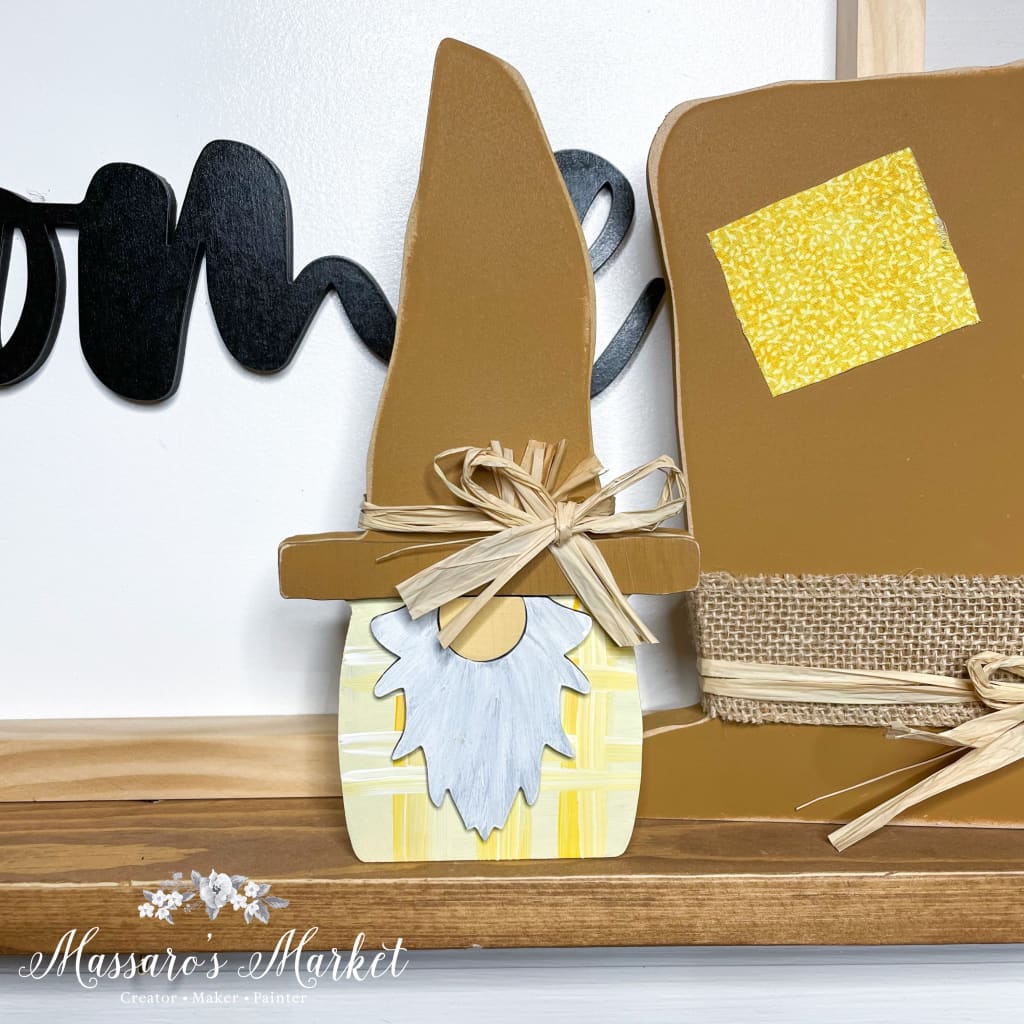 Scarecrow Wooden Gnome